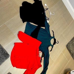 3 cold shoulder sleeves long shirts